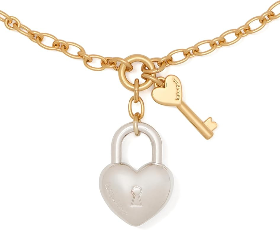 kate spade new york Heart You Statement Pendant, Silver Gold | Amazon (US)