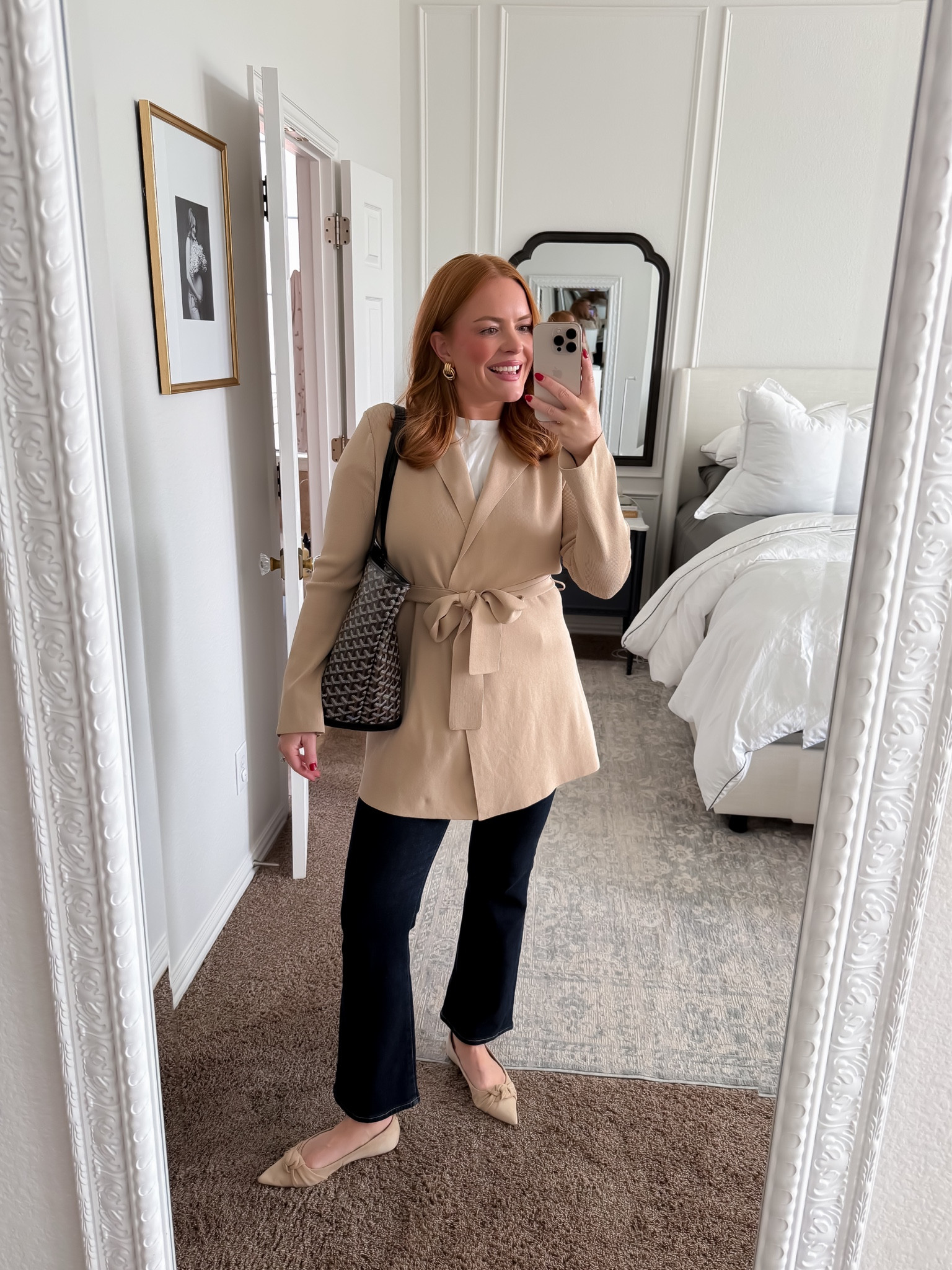 The ultimate neutral work outfit 🖤
This belted blazer instantly elevates a simple black pant — perfect for meetings or presentations.

Sizing: Cardigan S | top S | pants 28 | flats TTS

#LTKworkwear #LTKoffice #neutralworkwear #camelblazer #petitefriendly #corporateoutfit #businessprofessional #minimalstyle #womeninbusiness #officelooks

#LTKmomlife #LTKWorkwear #LTKootd