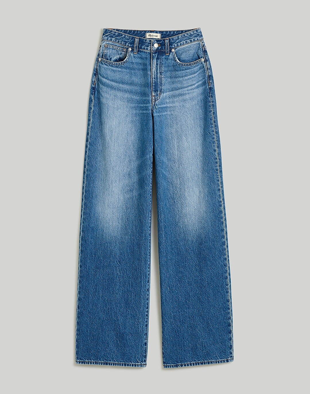 The Curvy Perfect Vintage Wide-Leg Crop Jean in Altoona Wash: Raw-Hem Edition | Madewell