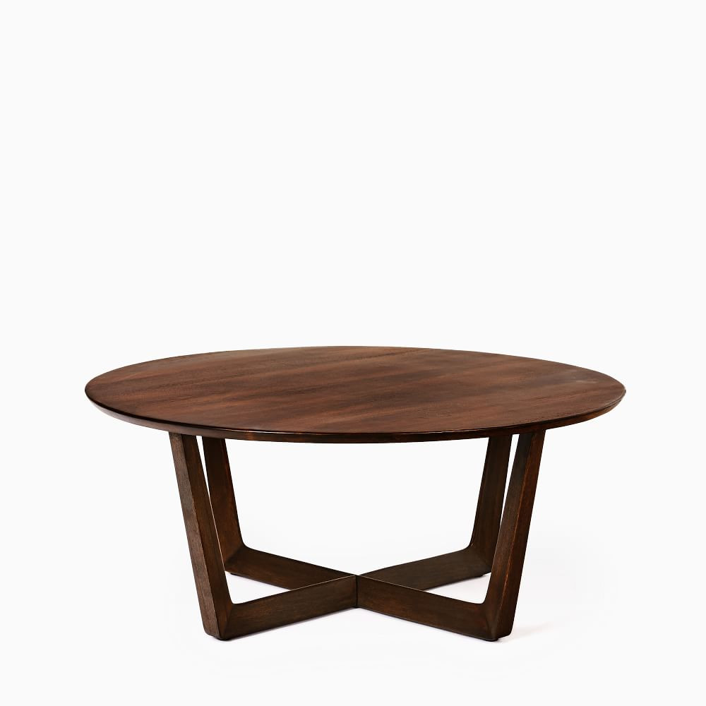 Stowe Solid Wood Round Coffee Table (36"&ndash;46") | West Elm (US)