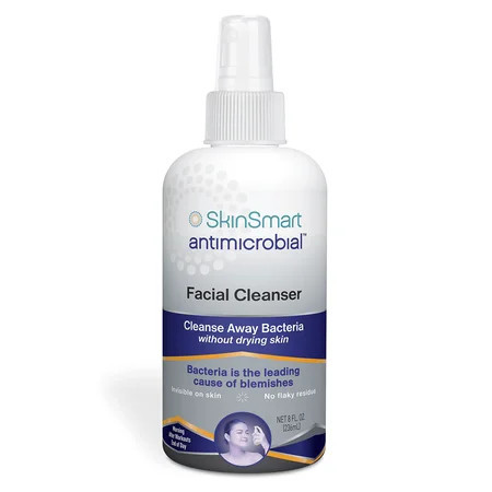SkinSmart Antimicrobial Facial Cleanser for Breakouts & Blemishes; Hypochlorous Acid Formula Targets Bacteria to Reduce Skin Irritation and Flush Pores Clean 8 oz Spray All Ages & All Skin Types | Walmart (US)