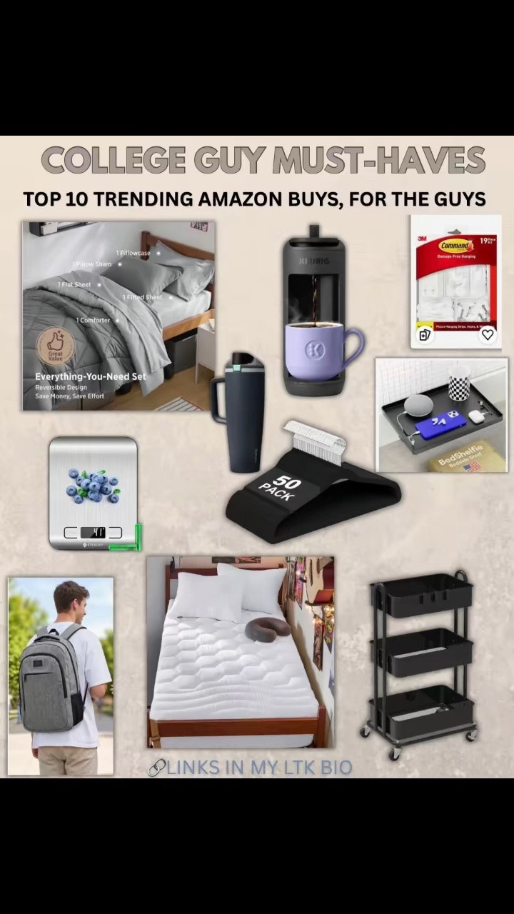 College Guy must haves from @amazonfindsandfashion today! Catch some of these items while they’re almost 50% off while supplies lasts! Don’t wait to much longer gentlemen. Love, a mama of a college boy. Everything is linked in my LTK! 🤍 #AmazonFinds #LTKCreator #BackToSchool #AmazonFavorit