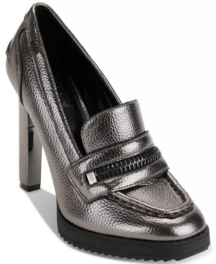 DKNY Juliane Slip-On Zipper Loafer Pumps - Macy's | Macy's