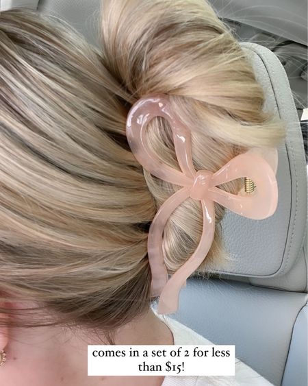 I’m obsessed with these big bow hair clips 🎀 love both colors! Comes in a set of two! 

Amazon finds, hair accessories, bow trend, new arrivals, feminine style, fancythingsblog 

#LTKStyleTip #LTKFindsUnder100 #LTKFindsUnder50