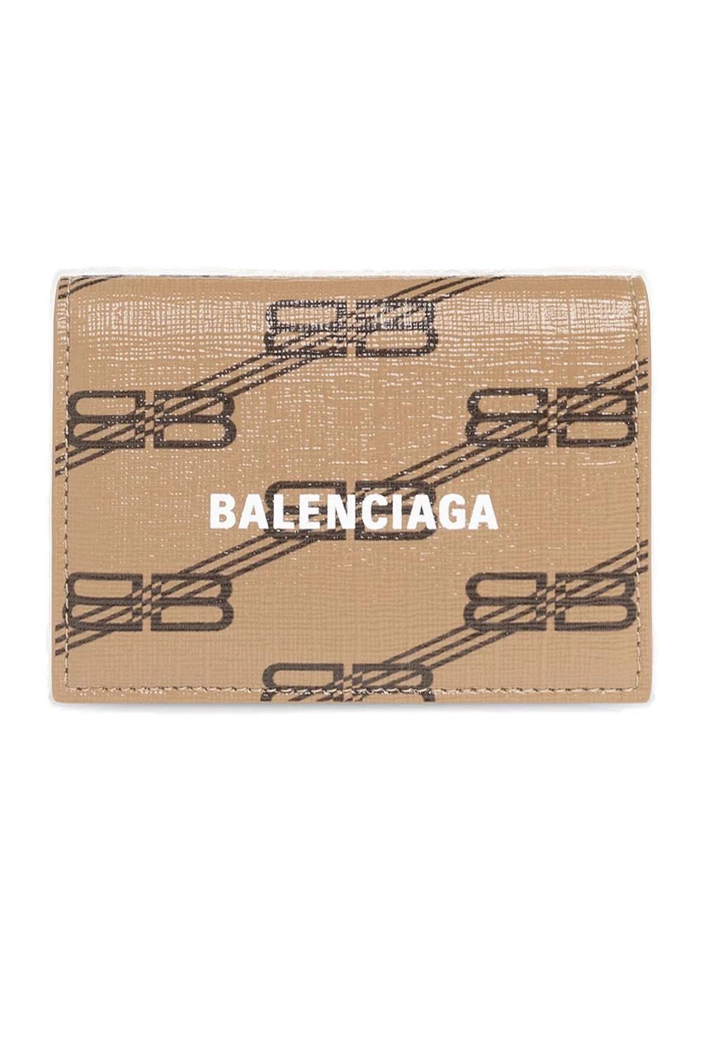 Balenciaga All-Over Logo Mini Wallet | Cettire Global
