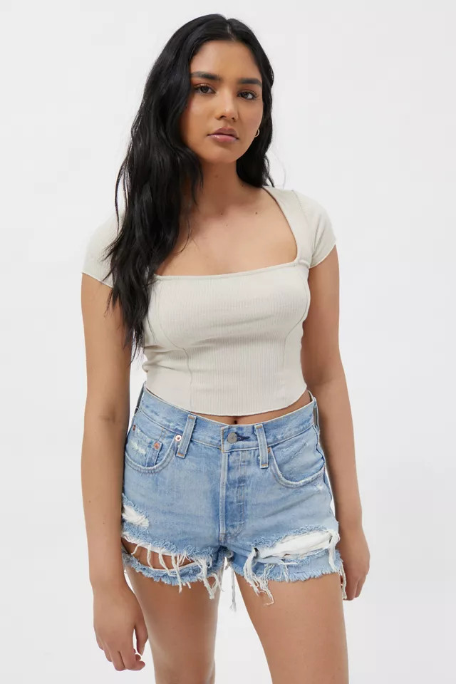 Levi’s 501 High-Waisted Denim Short – Fault Line | Urban Outfitters (US and RoW)