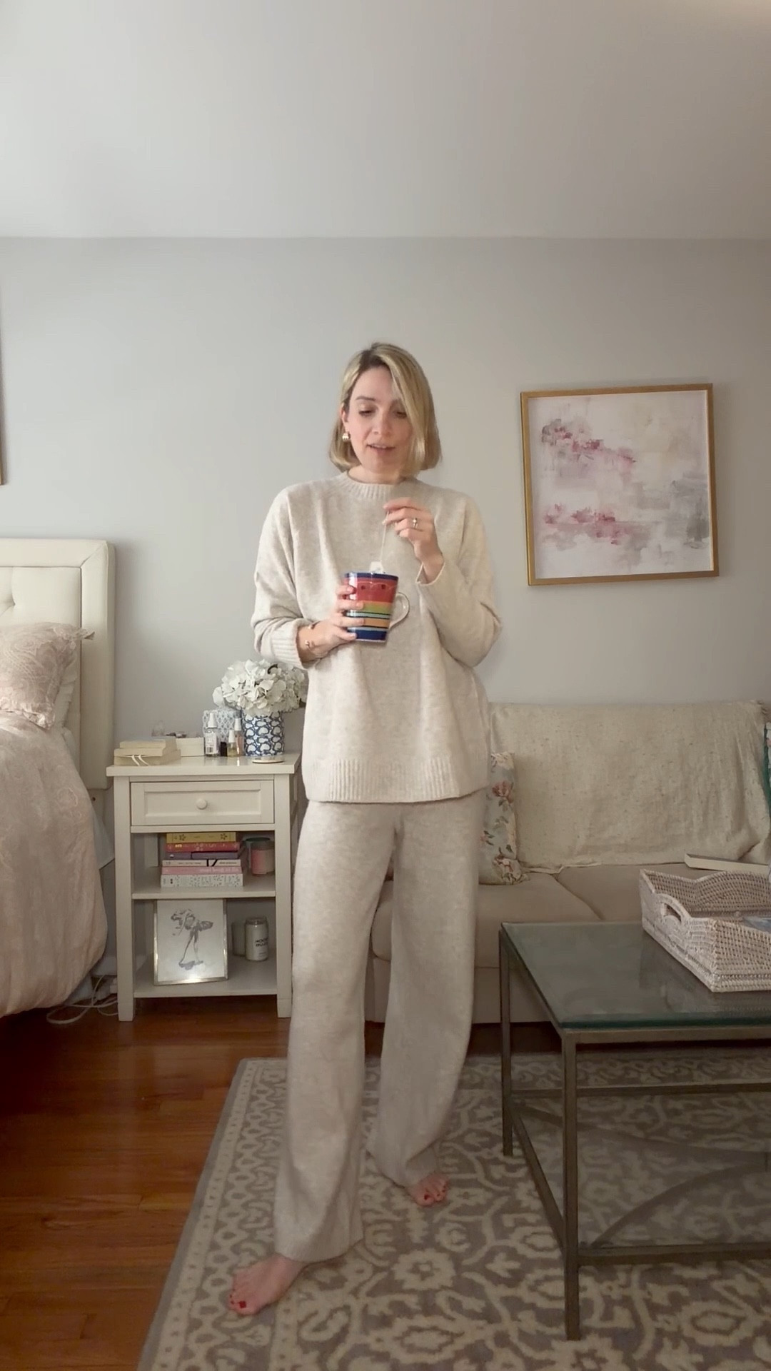 Snow day look- matching knit set. Loungewear - under $100

#LTKSeasonal #LTKootd #LTKgrwm