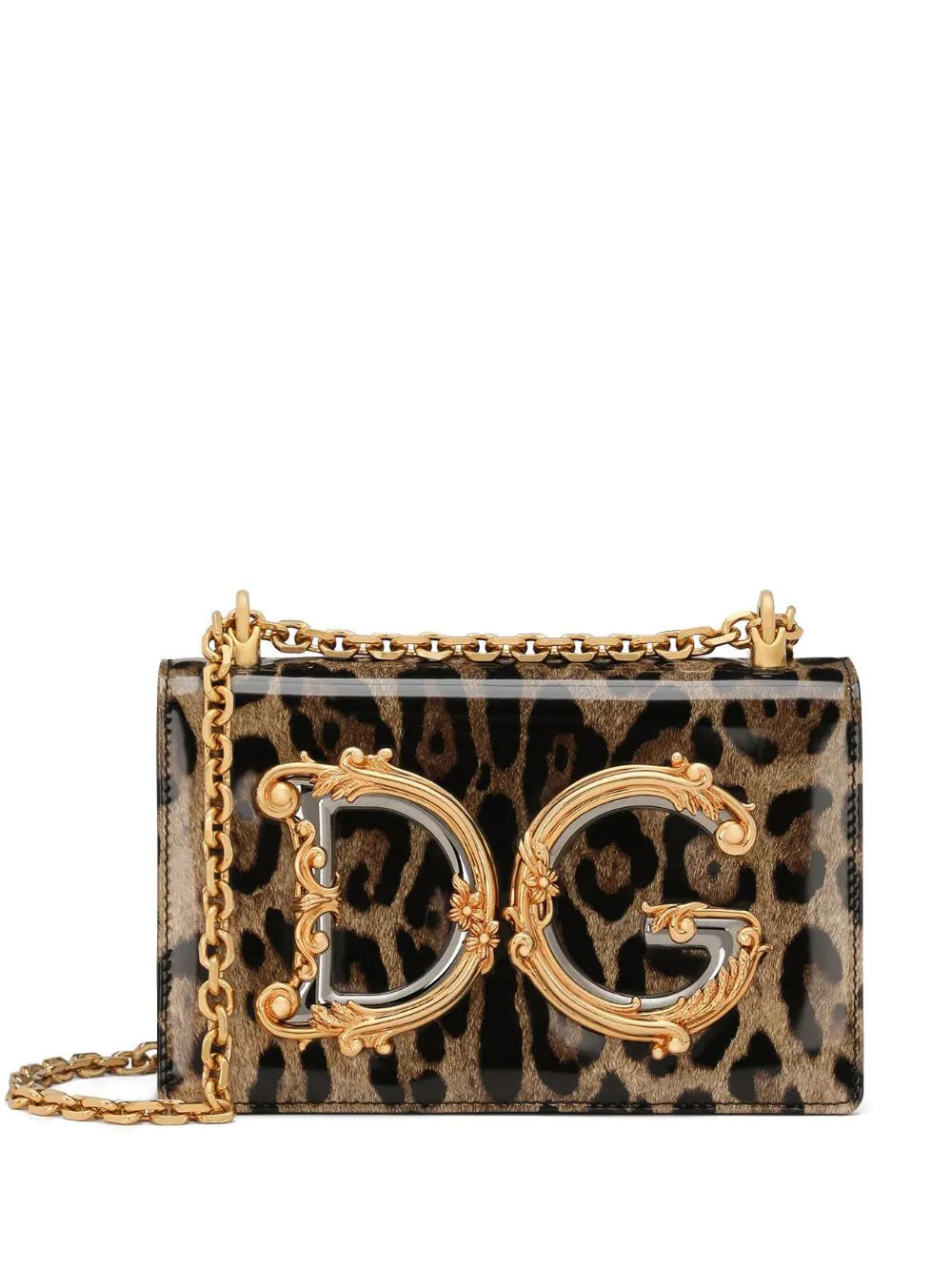 Dolce & Gabbana DG Girls leopard-print crossbody bag - Black | Farfetch Global