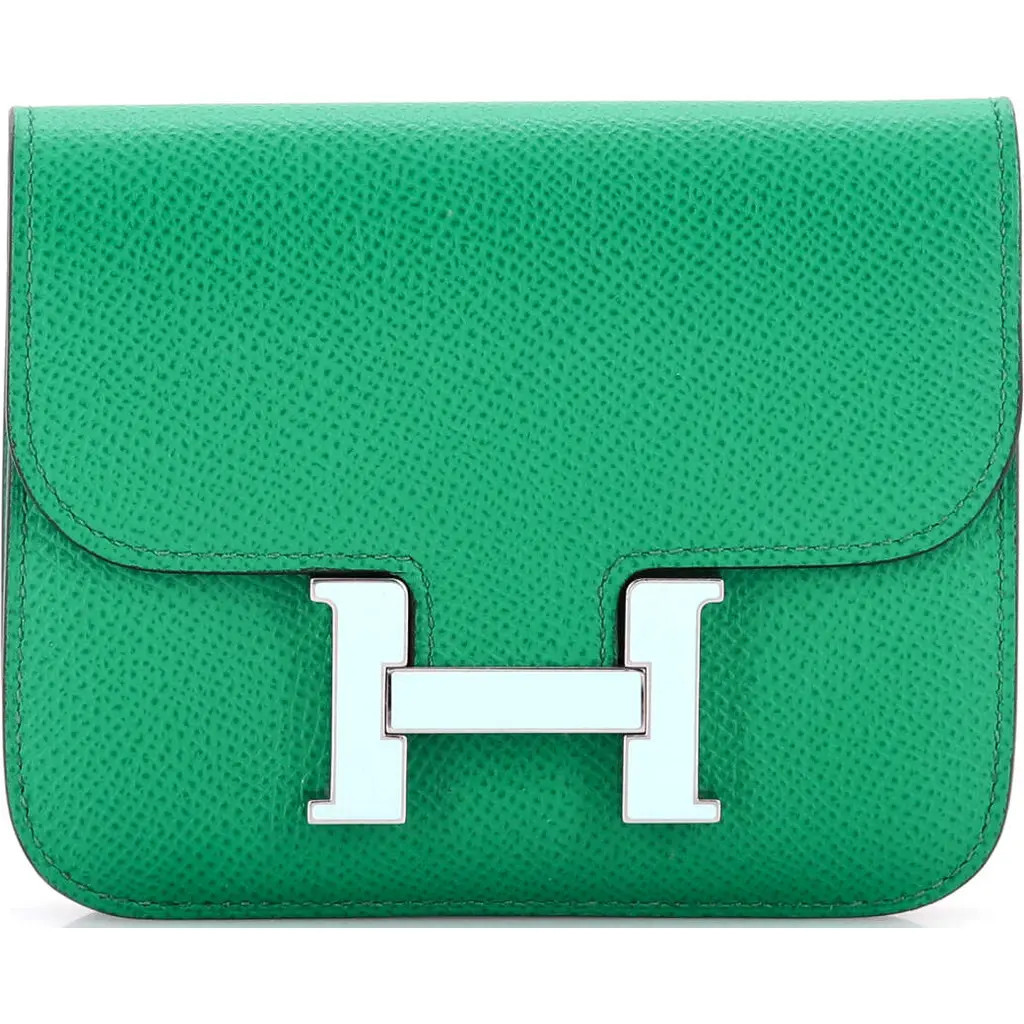 Pre-Owned Hermes Constance Slim Wallet Epsom in Vert Jade at Nordstrom | Nordstrom