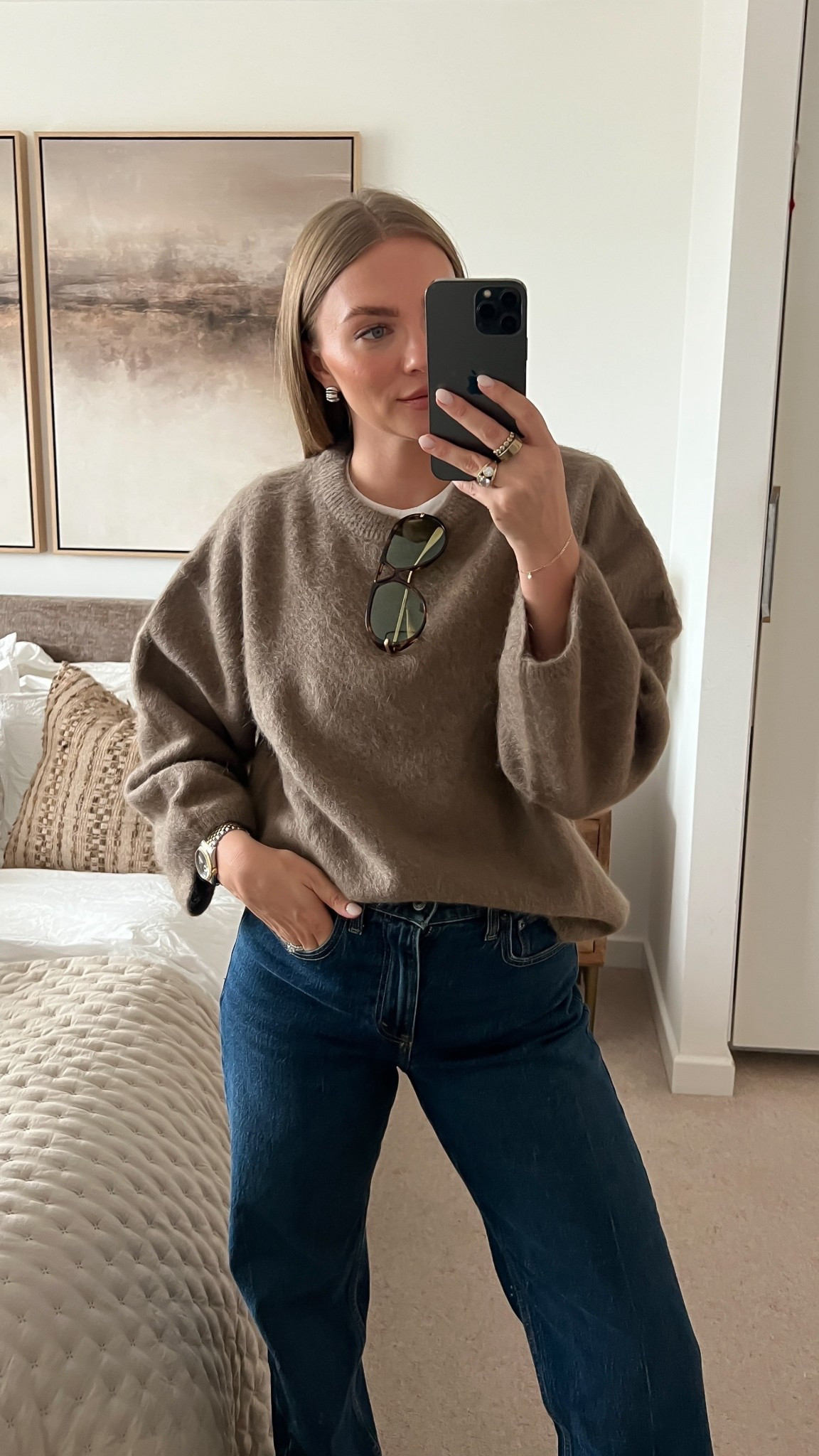 H&M mohair jumper medium 
Abercrombie jeans 28 L