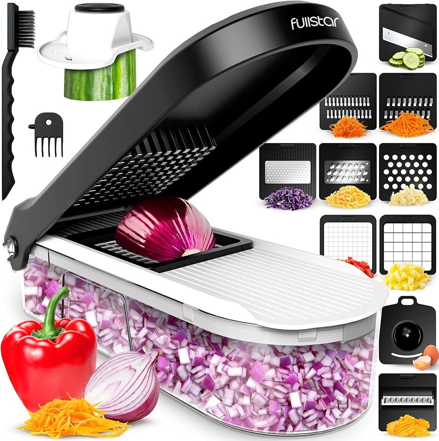 Fullstar Mandoline Slicer for Kitchen - Vegetable Chopper, Onion Potato Food Veggie Fruit Slicer ... | Amazon (US)
