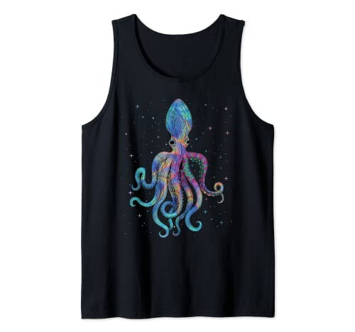 Outer Space Octopus Psychedelic Kraken Cosmic Universe Tank Top | Amazon (US)