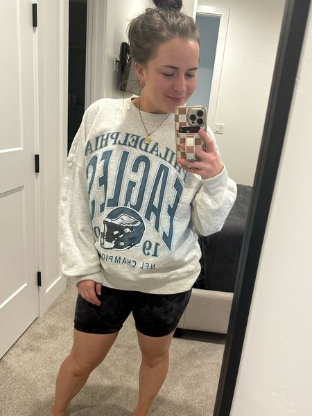 The cutest Eagles NFL sweatshirt. Catch me living in this cozy top all fall and winter! 