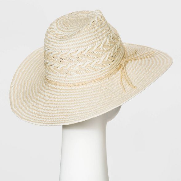 Women's Paper Straw Fedora Hat - Universal Thread™ Natural | Target