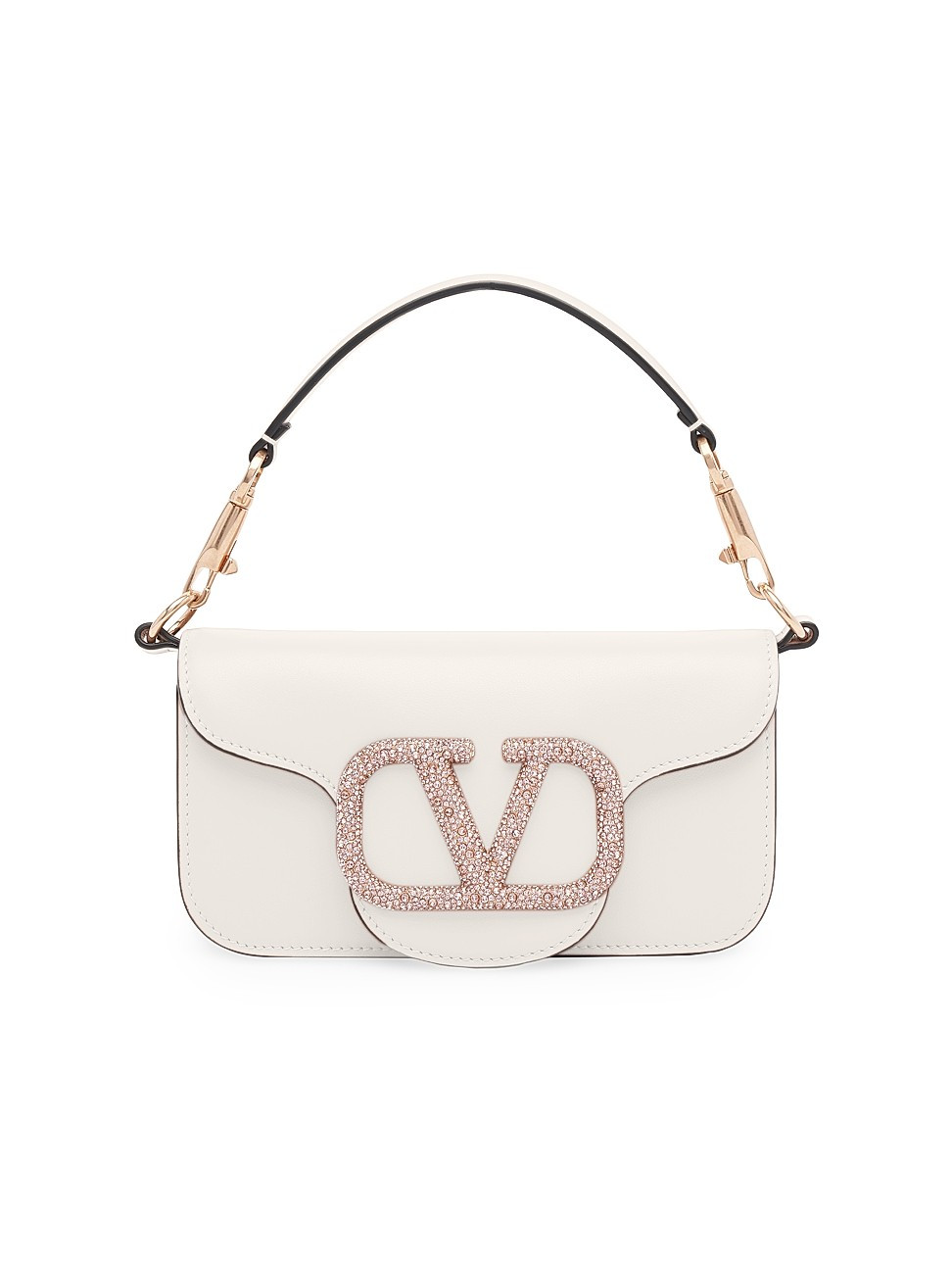 Women's Small Loco Embellished Leather Shoulder Bag - Ivory | Saks Fifth Avenue