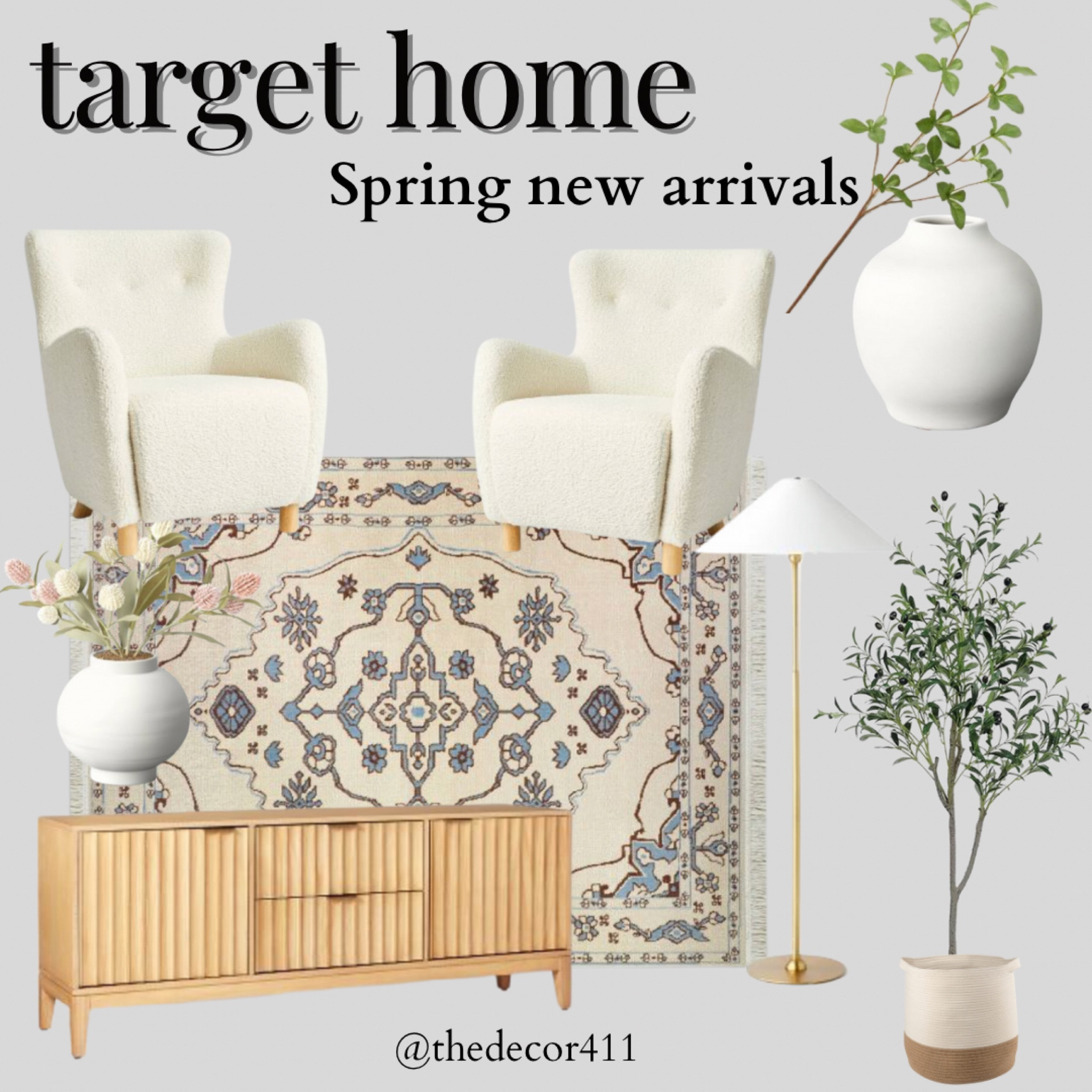 Target spring home new arrivals 
Target new arrivals - home decor 
Target faux florals - faux stems - faux greenery - front porch welcome mat - vases -  threshold - studio McGee - furniture - faux plants - faux trees - spring florals - living room furniture - tv console - living room
Rug - area rug 

#LTKSeasonal #LTKhome #LTKFind