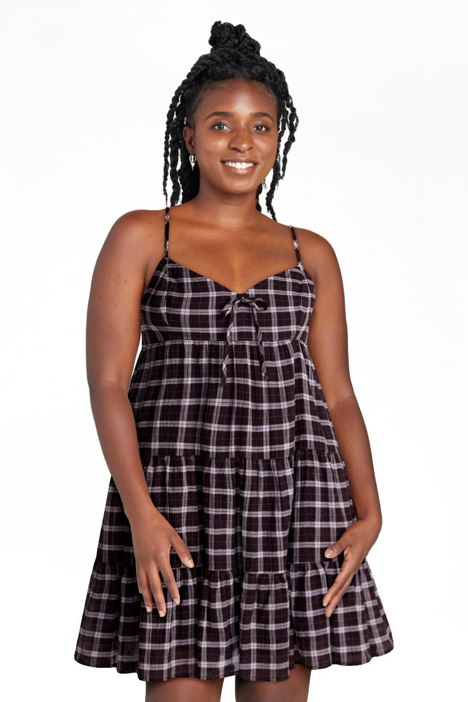 No Boundaries Tiered Trapeze Dress, Women's XXS-XXL | Walmart (US)