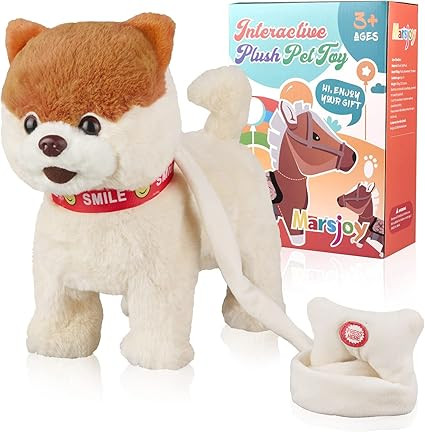 Marsjoy Musical Walking & Dancing Dog Toy with Leash - Interactive Plush Stuffed Animal for Boys ... | Amazon (US)