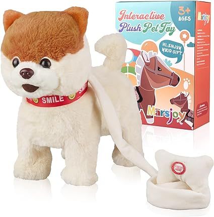 Marsjoy Musical Walking & Dancing Dog Toy with Leash - Interactive Plush Stuffed Animal for Boys ... | Amazon (US)