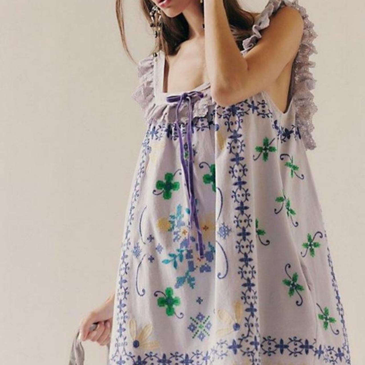 Free People Bali Main Squeeze Mini Dress... | Depop | Depop US