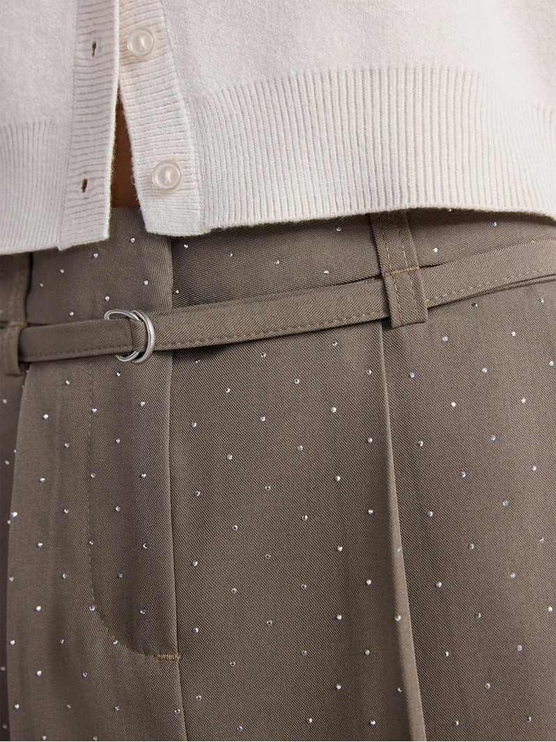 No Boundaries Embellished Pleated Mini Skirt, Women's | Walmart (US)