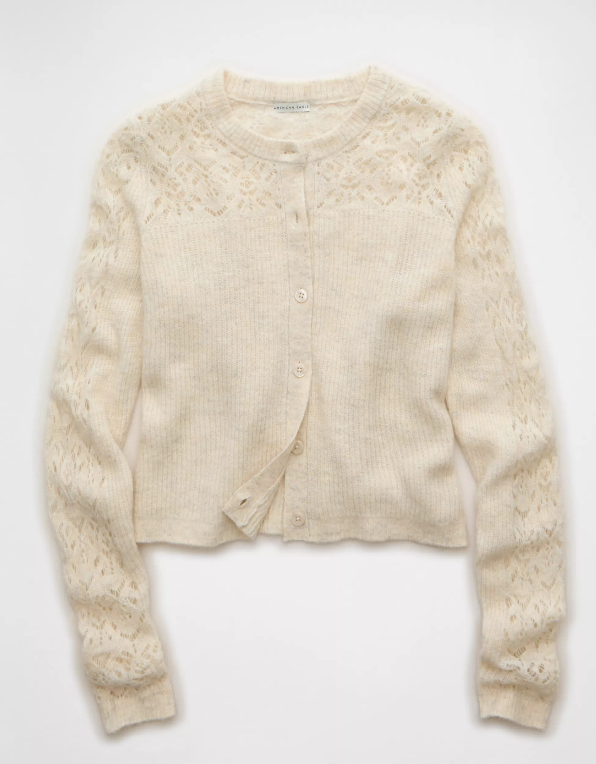 AE Knit Lace Cardigan | Aerie