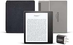 Kindle Oasis Essentials Bundle including Kindle Oasis (Graphite, Ad-Supported), Amazon Leather Co... | Amazon (US)