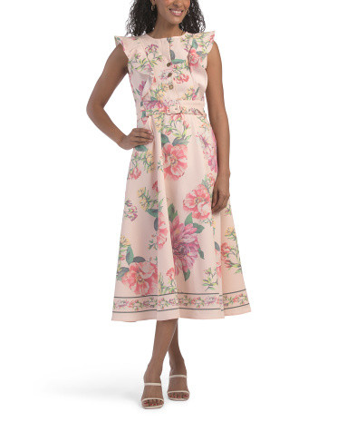 Flutter Sleeve Denim Dress | TJ Maxx