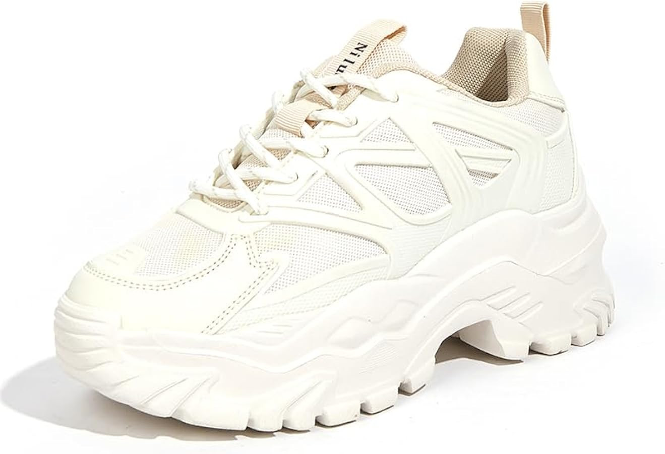 Niluber Chunky Sneakers for Women Platform Sneakers for Women Comfortable Casual Tennis Shoes Lac... | Amazon (US)