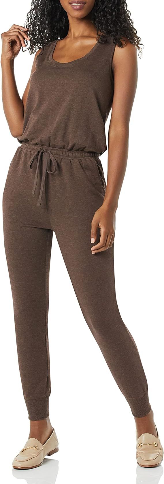 Amazon Essentials Women's Studio Terry Fleece Jumpsuit (Available in Plus Size) | Amazon (US)