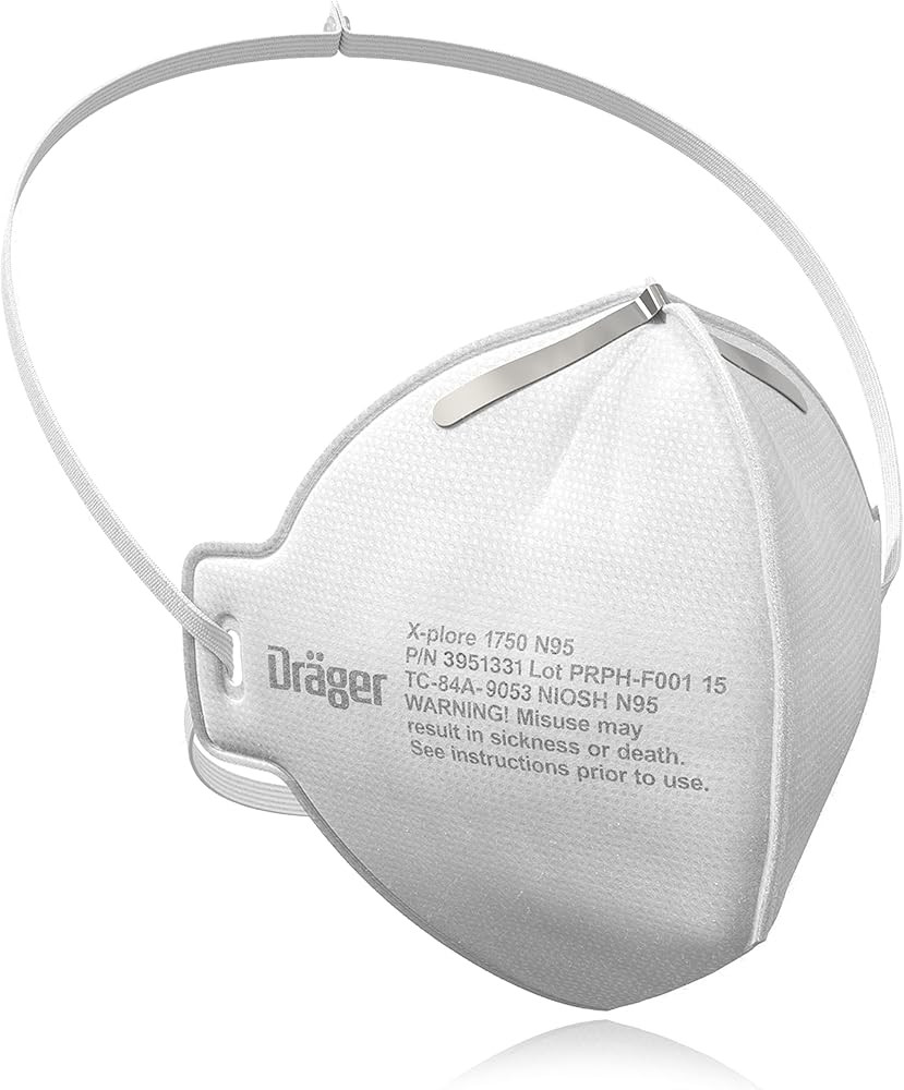 Dräger X-plore 1750 C N95 respirator mask made in the US | 20 NIOSH-approved respirators, univer... | Amazon (US)