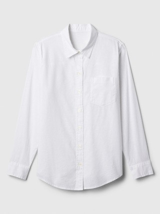 Linen-Blend Easy Shirt | Gap Factory