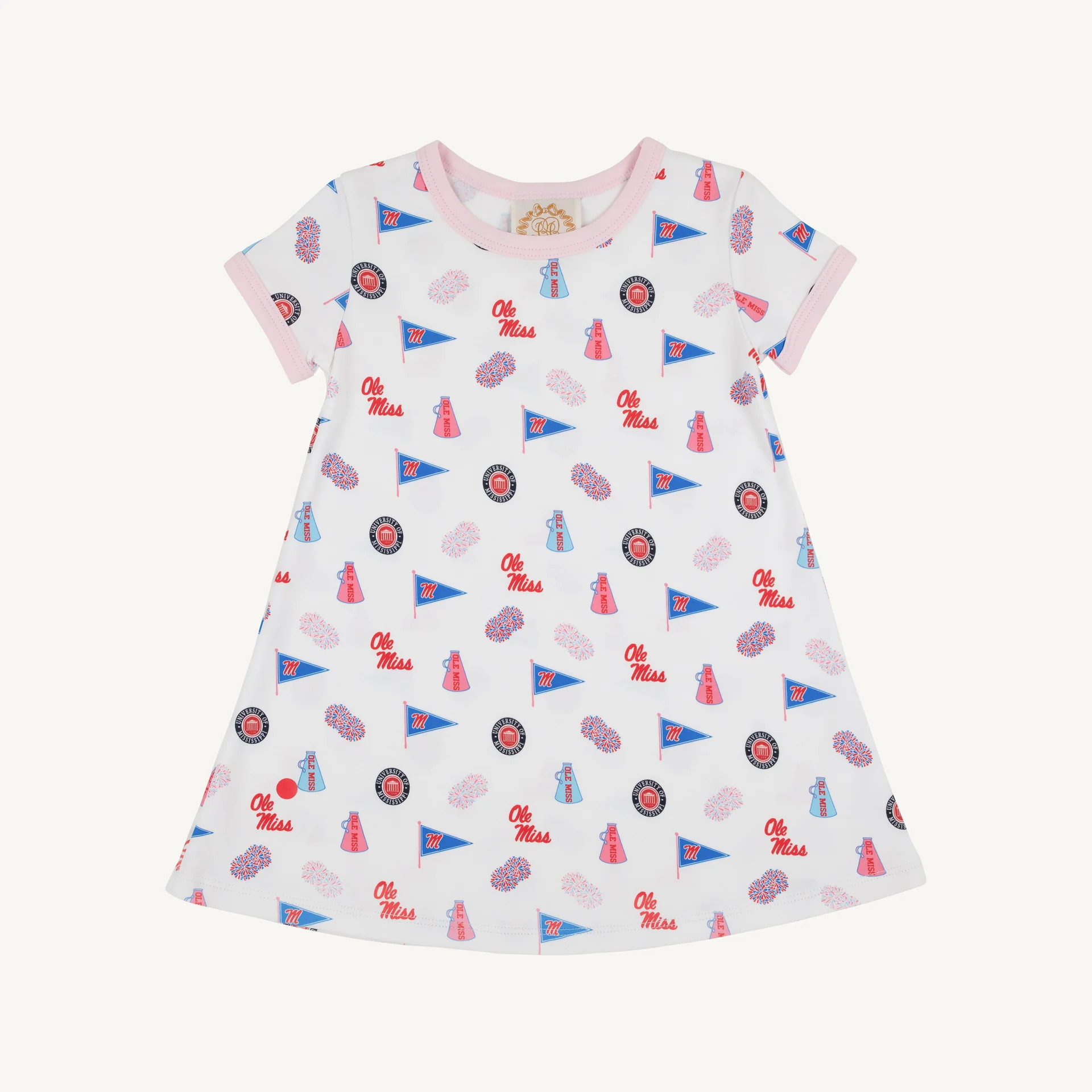 Ole Miss Polly Play Dress - Gawsh Almighty with Palm Beach Pink | The Beaufort Bonnet Company