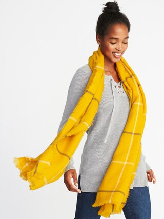 Flannel Blanket Scarf for Women | Old Navy US