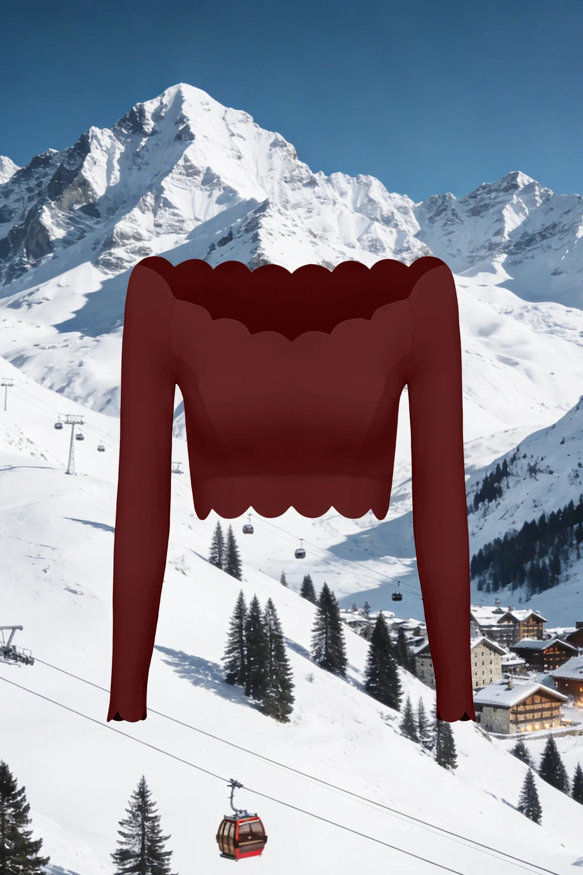 Off Shoulder Long Sleeve Crop Top | WISKIIACTIVE