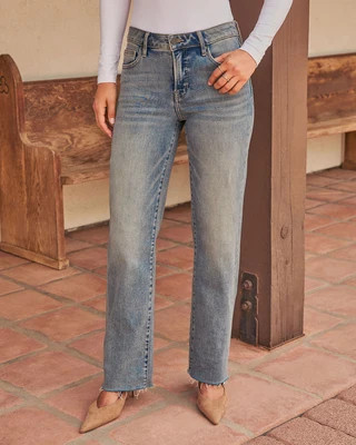 VICI Icon Super Stretch High Rise Straight Jeans Medium Wash / 24 | VICI
