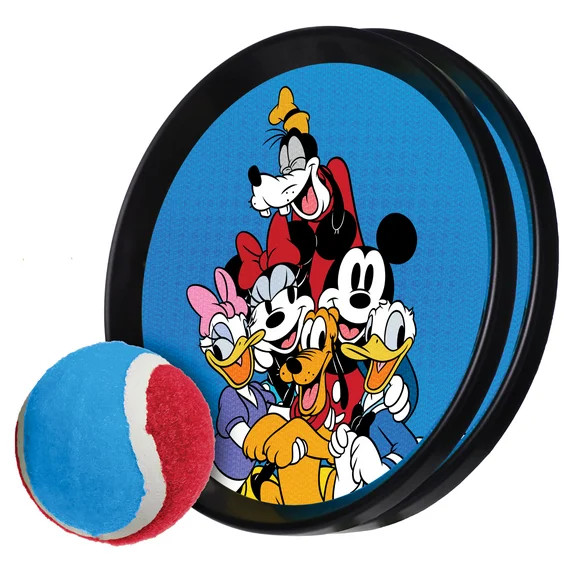 Disney Mickey Toss and Catch Game, Grip Paddles, Kids Outdoor Sports, Age Group 3-99 Years | Walmart (US)