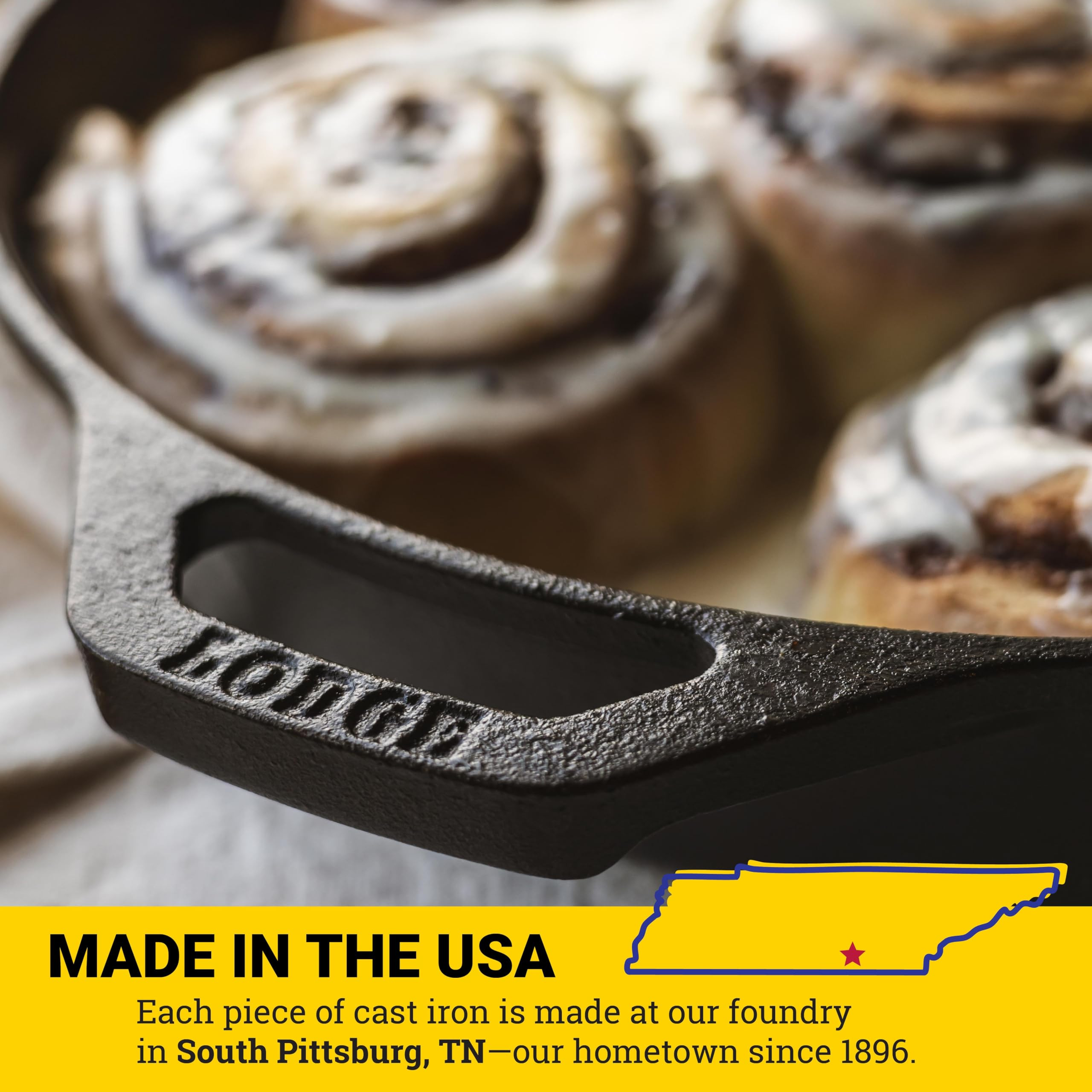 Lodge Pre-Seasoned Cast Iron Skillet Set - Set Includes 8 Inch Skillet, 10.25 Inch Skillet, and 1... | Amazon (US)