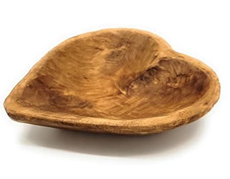 Amazon.com: Medium Wood Heart Bowl- Wood Dough Bowl : Handmade Products | Amazon (US)