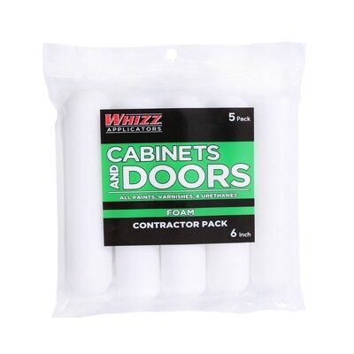 WHIZZ Cabinet and Door 5-Pack 6-in x (Foam) Nap Mini Foam Paint Roller Cover Lowes.com | Lowe's
