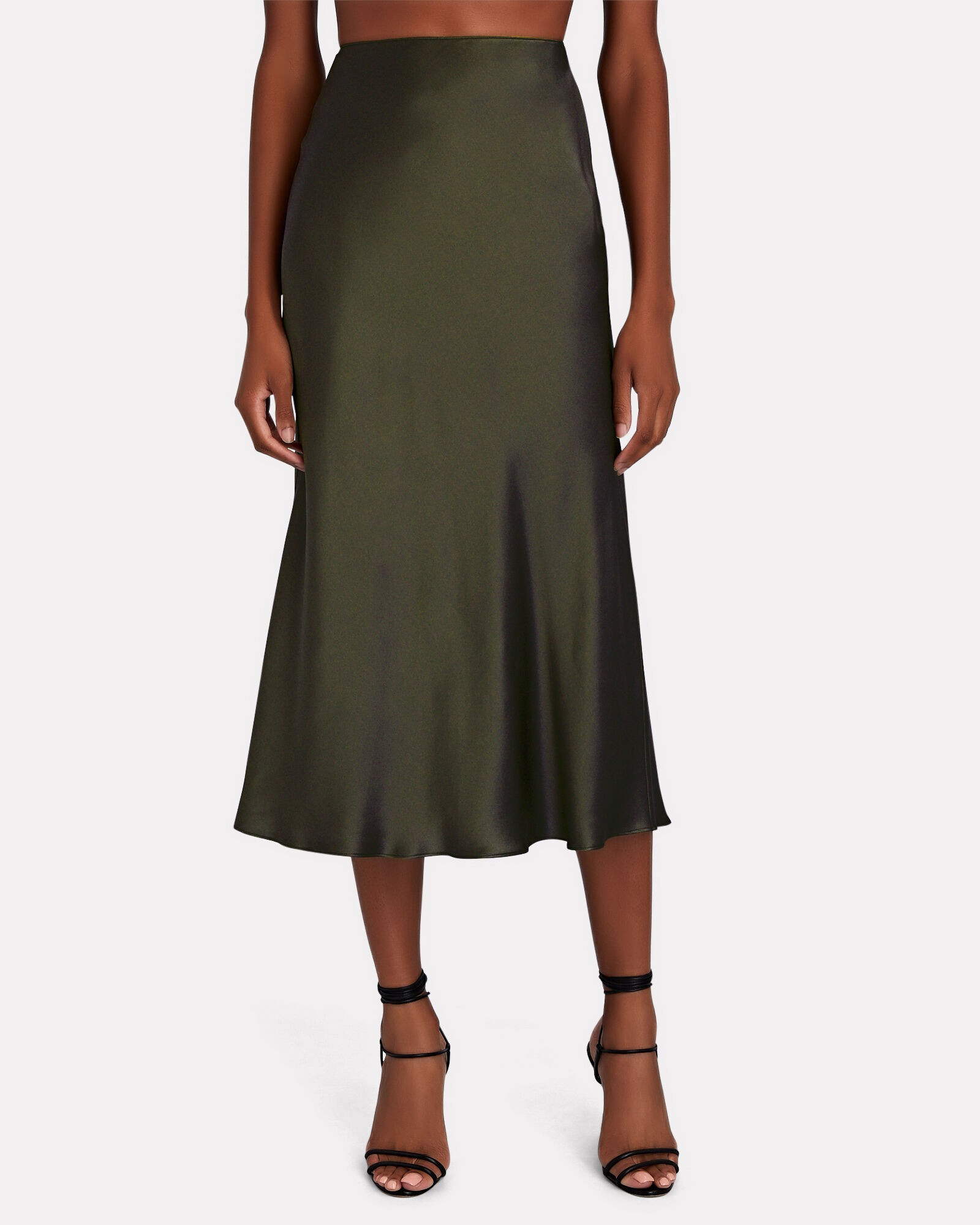 Miranda Silk Midi Skirt | INTERMIX