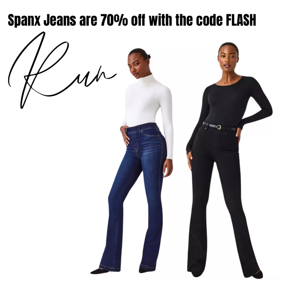 Step Hem Kick Flare Jeans, Midnight Shade – Spanx