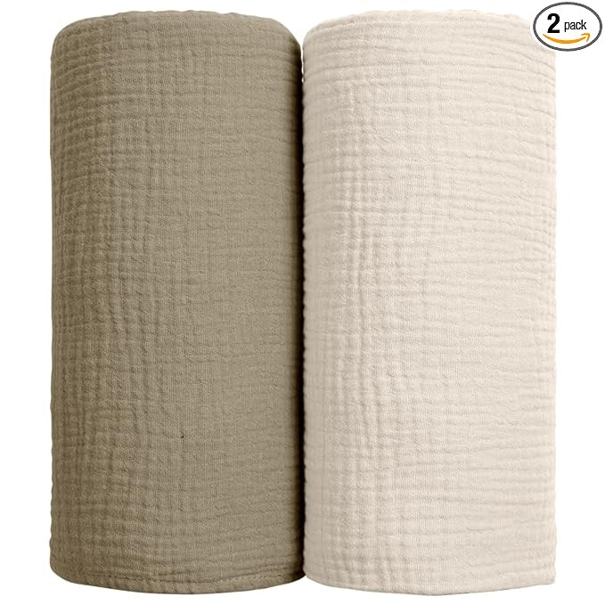 lulumoon Muslin Swaddle Blanket Baby - Cotton Swaddling Blanket Soft Baby Receiving Blankets Neut... | Amazon (US)