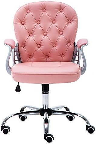 JL Comfurni Office Chair Faux Leather Swivel Adjustable Home Office Computer Desk Chairs … (Pin... | Amazon (UK)