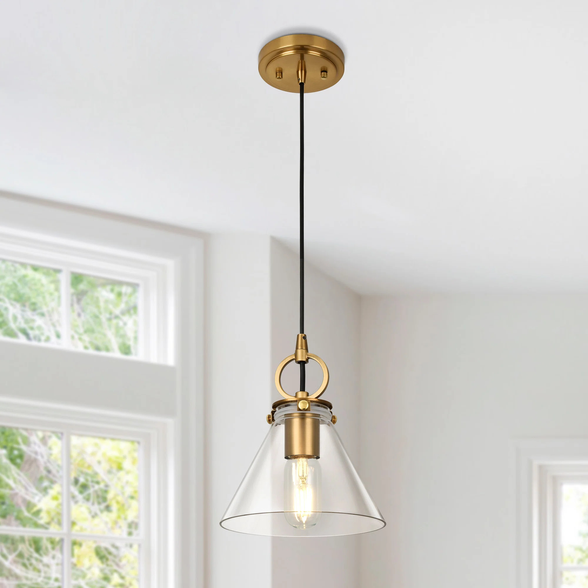 Compare Similar ItemsWulfsohn 1-Light Single Kitchen Island Cone Glass Pendant Light$68.99 was$79... | Wayfair North America