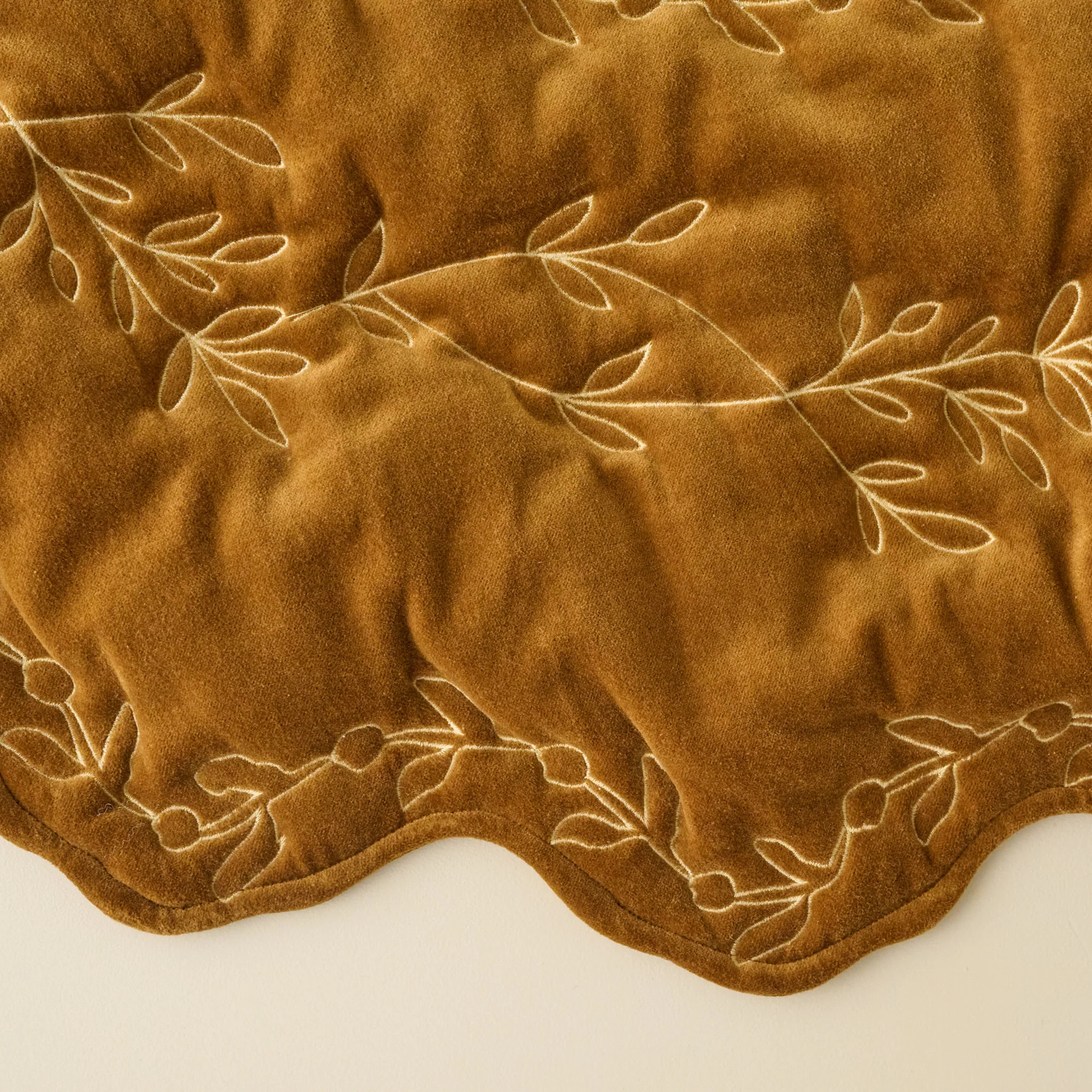 Amber Embroidered Velvet Tree Skirt | Magnolia