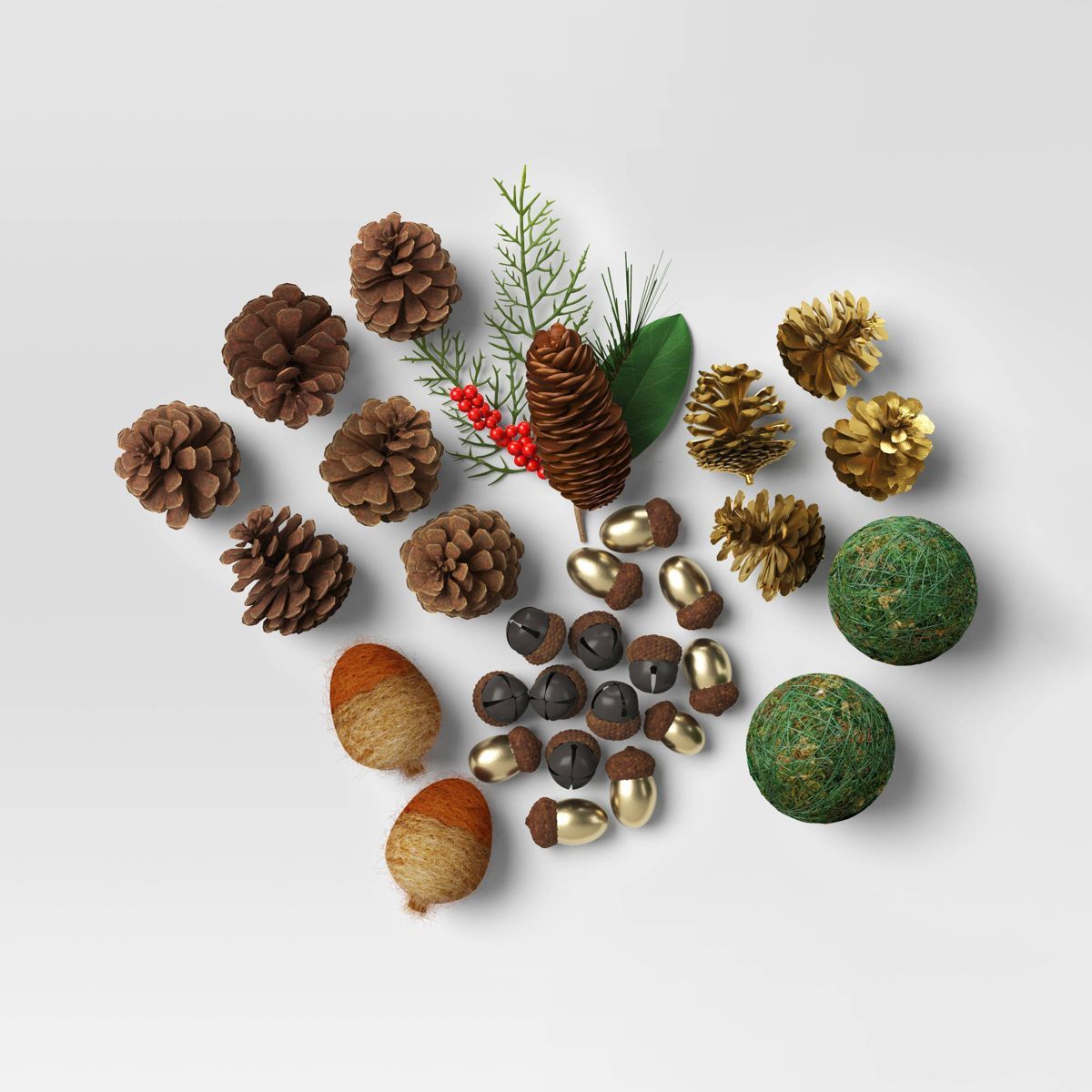 31pc Pinecone & Acorn Christmas Decorative Filler - Wondershop™ | Target