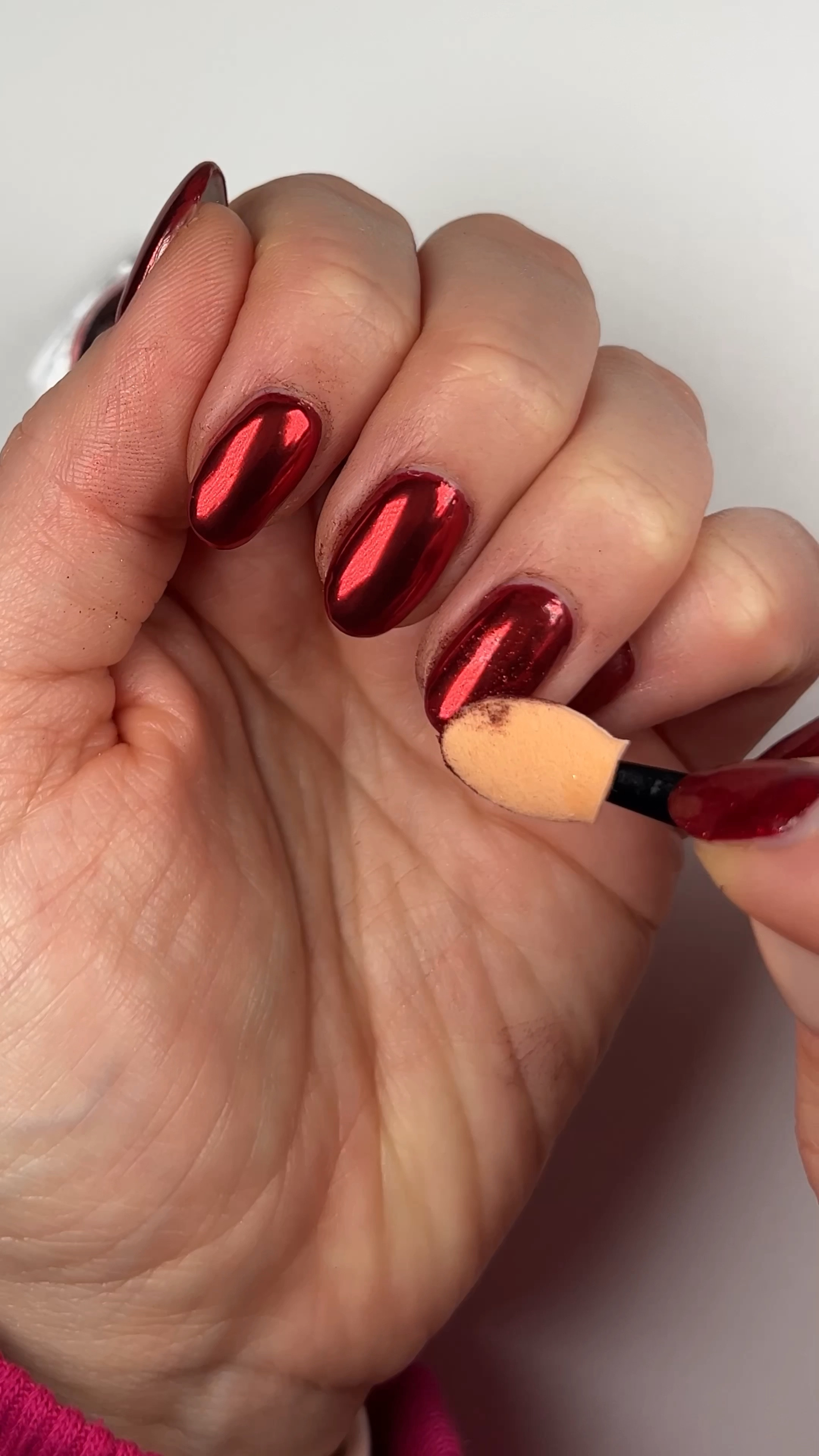 Fire Red Chrome Powder for Mirror Nails 