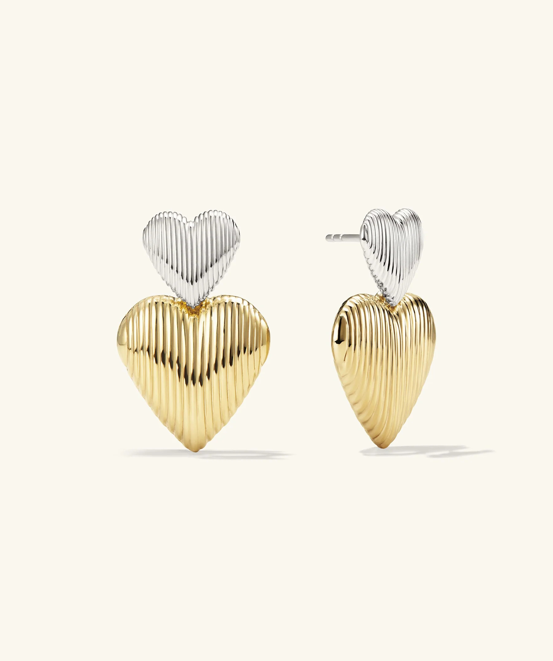 Big Puffy Heart Drop Earrings | Mejuri Fine Crew