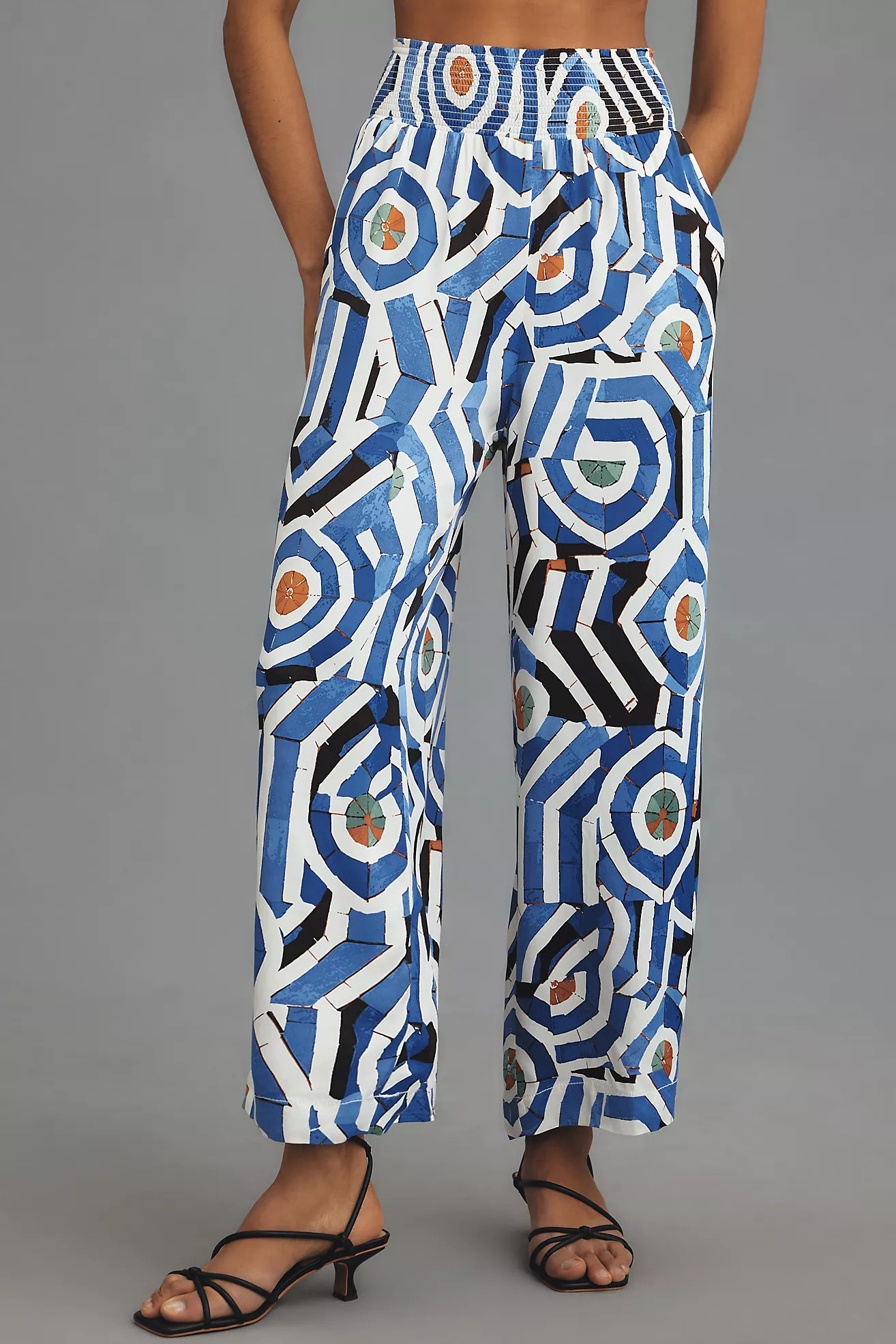 The Saria Smocked Wide-Leg Pants | Anthropologie (US)